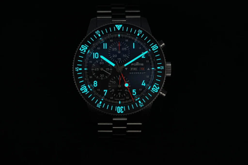 Fortis Watch With Luminous Bezel