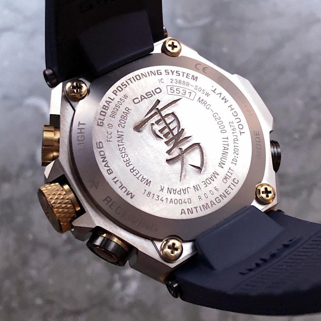 A Casio watch back with screws