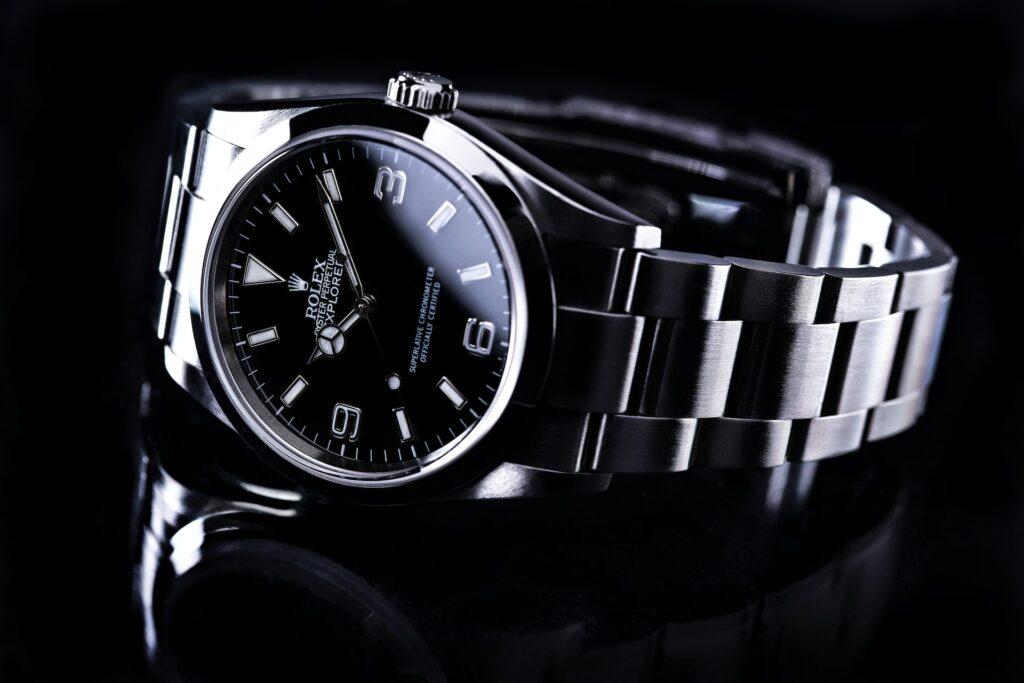 A Rolex Oyster Perpetual Explorer Bracelet with brushed finish