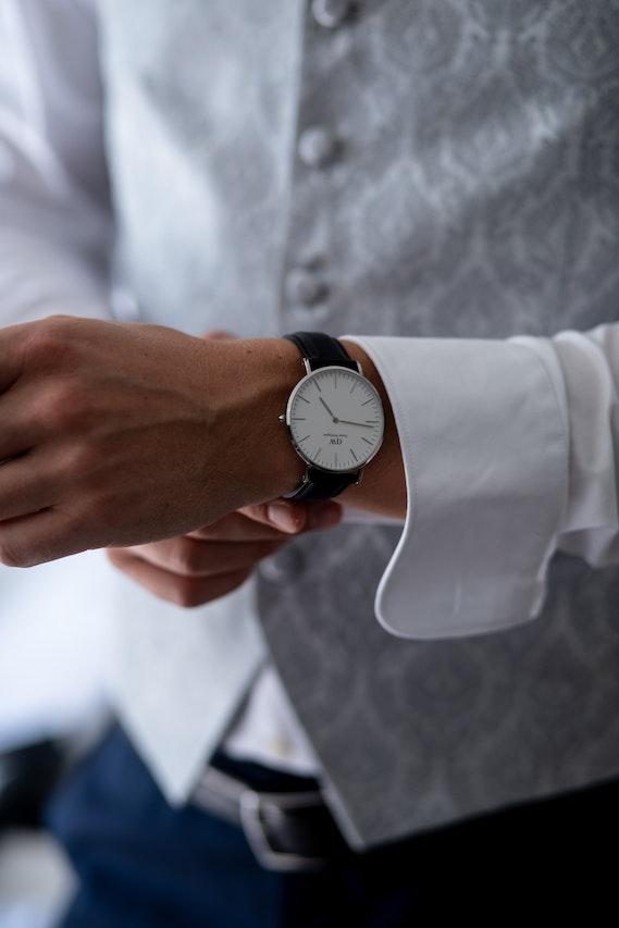 A person wearing a watch