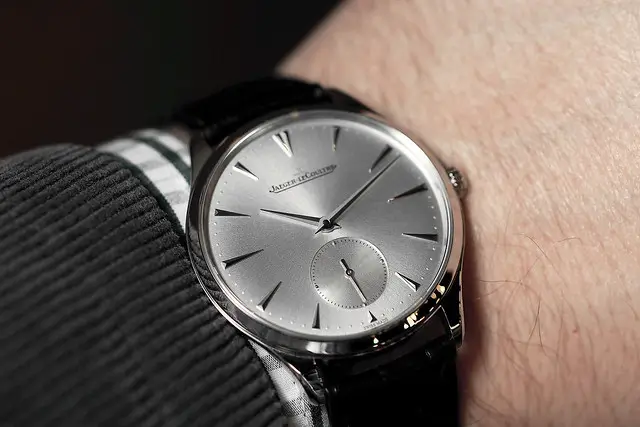 A silver dial Jaeger-LeCoultre luxury watch