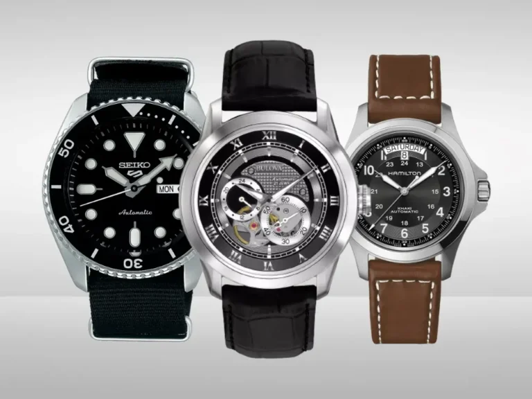 Three best automatic watches displayed side by side.