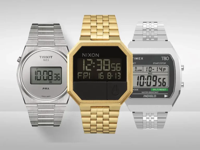 Three best digital watches from Nixon, Citizen, and Timex displayed side by side.