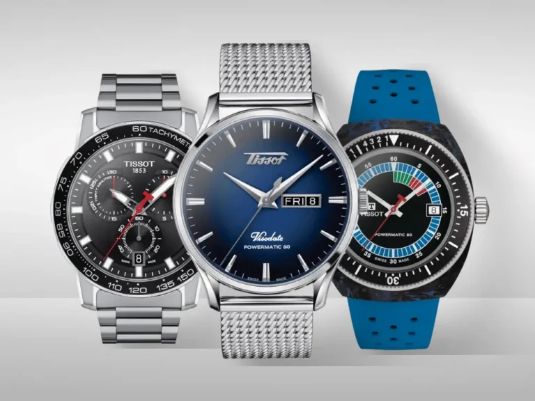 Three best Tissot watches displayed side by side