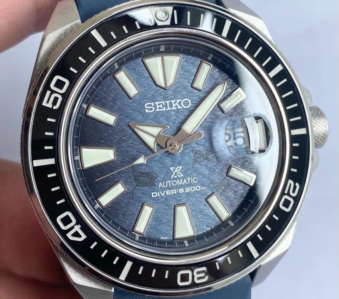 Seiko Samurai Save the Ocean Dial